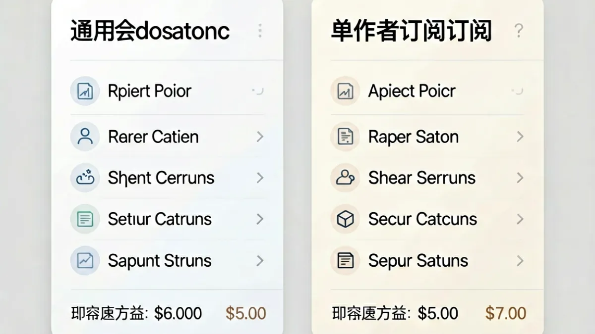工口实验室订阅会员体系说明页截图，展示通用会员与单作者订阅的权益对比与价格区间